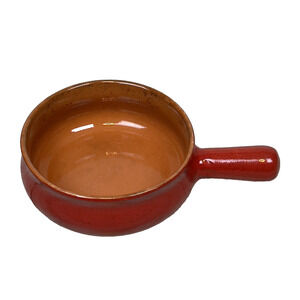 Clay Pot Primitive Clay Cooking Bowl Glazed Stoneware Sauceware Vintage Crock